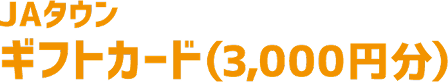 JAタウン ギフトカード（3,000円分）